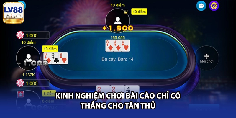 Kinh nghiệm chơi bài cào chỉ có thắng cho tân thủ